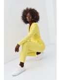 Elegant long-sleeved jumpsuit, yellow 25280 - Online store - Boutique